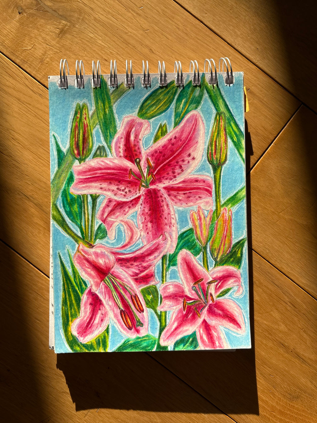 Lily Flowers Art Print- A5